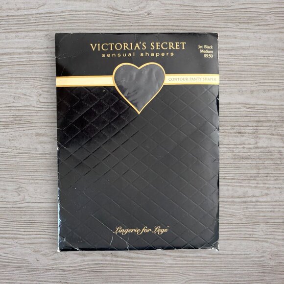 Victoria’s Secret Sensual Shapers Contour Panty Shaper Jet Black Medium Vintage - Picture 1 of 2